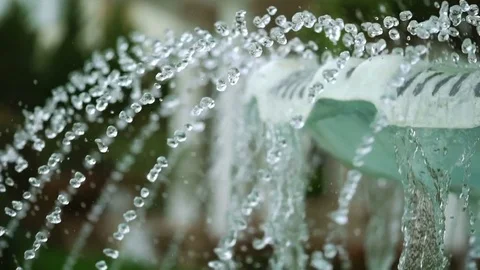 Water drops in fountain Stock Footage