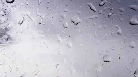 Water drops on glass, close up Video stock 112609628