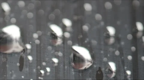 Water Drops on glass with Focus Pulls 140GYRD_2491 Pt2 PAL Stock Footage 25239570