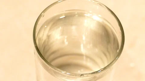  Water Drops In A Glass Stock Footage 46879339