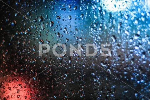 Water drops on the glass Stock Photos