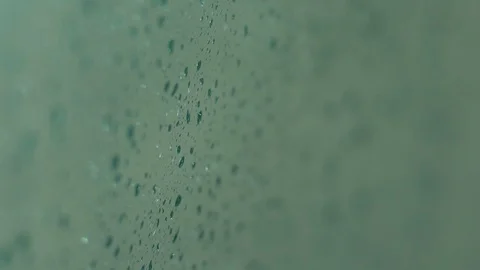 Water Drops On Glass - Rack Focus Stock Footage