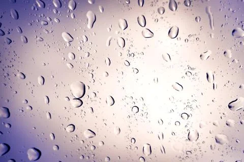 Water drops on glass surface Foto stock