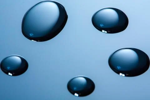 Water drops on gradient background Stock Photos