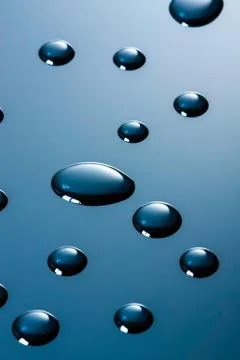Water drops on gradient background Stock Photos