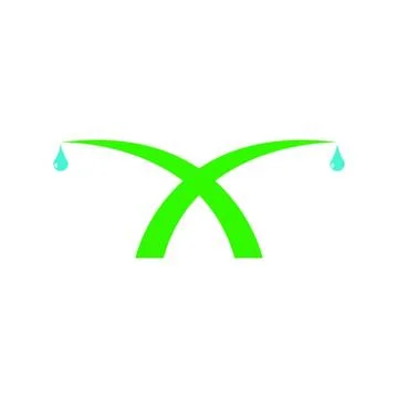 Water drops on grass Stock Illustration