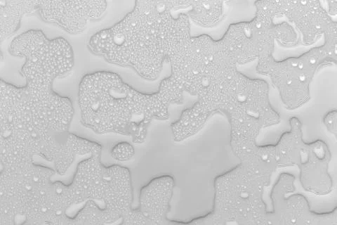 Water drops on gray background Stock Photos