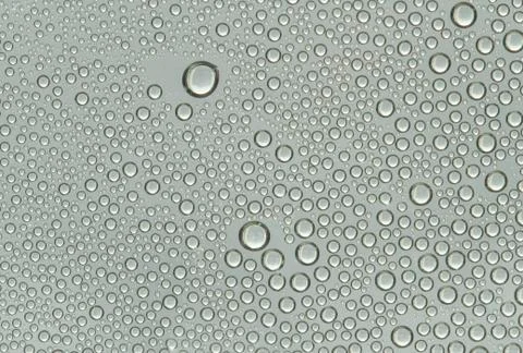 Water drops on gray background Stock Photos