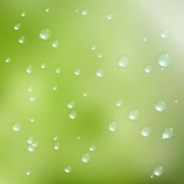 Water drops on green background. plus EPS10 Stock Illustration