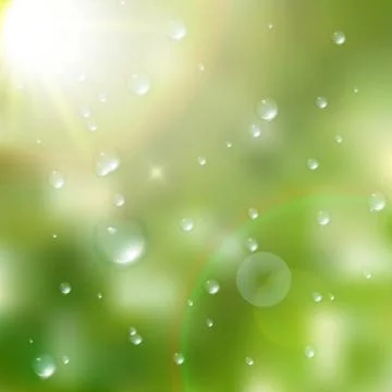 Water drops on green background. plus EPS10 Stock Illustration
