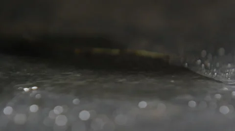 Water drops on ground Stock Footage 49542756