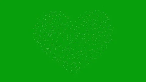 Water drops in heart shape motion graphics with green screen background Stock Footage 143252306