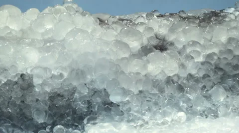 Water Drops on Ice Stock Footage 62883560