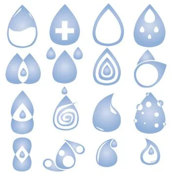 Water drops 库存插图