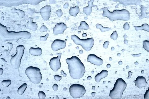 Water drops on the iron surface Stock Photos