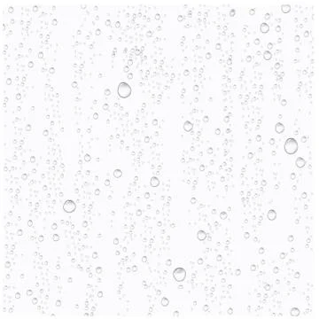 Water Drops Isolated White Background Stock Illustration