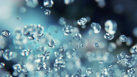 Water drops jumping in slow motion 4K Stock Footage 149593149