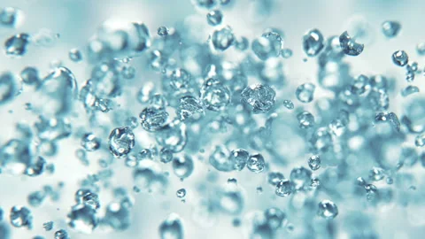 Water drops jumping in slow motion 4K Stockbeeldmateriaal 149732924
