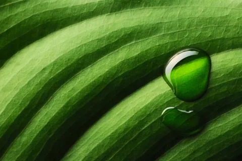 Water drops on leaf Stock Photos