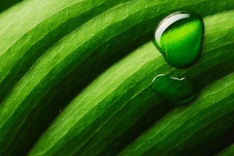 Water drops on leaf Stock Photos