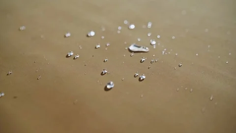 Water drops on leather texture surface Stock Footage 121927269