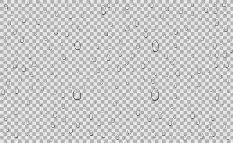 Water drops liquid on transparent background Stock-Illustration