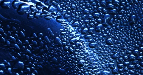 Water Drops on Metal Stock Footage 329400409
