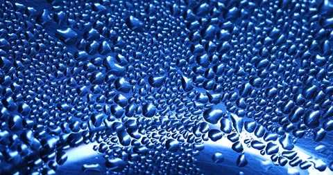 Water Drops on Metal Stock Footage 329400522