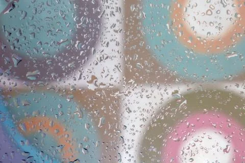 Water drops on a multicolored background macro Stock-Fotos