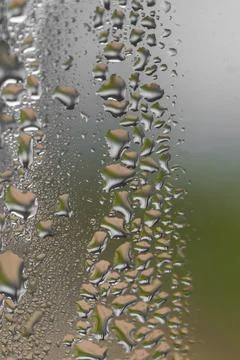 Water drops o a window Stock Photos