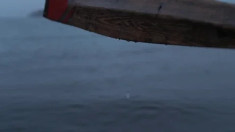 Water drops Oar Slow Motion Stock Footage 84568663