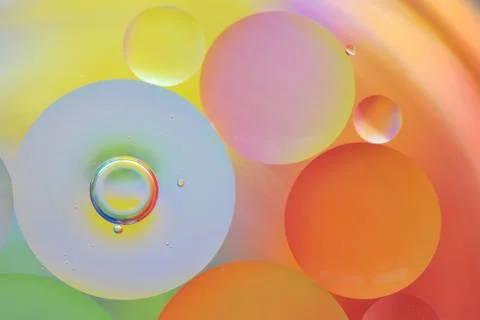 Water drops in oil Stock Illustration