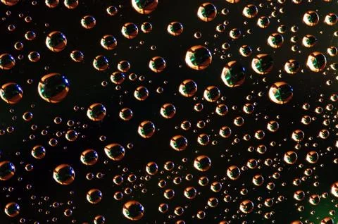 Water drops over colored background Stock Illustration