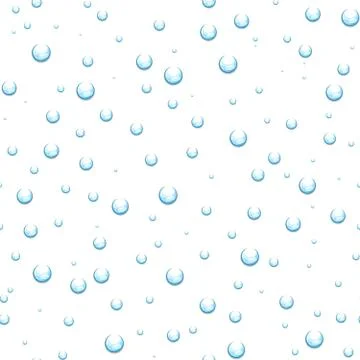 Water drops pattern. rain splash seamless vector illustration. Stock Illustration