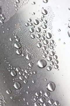 Water drops in plastic bottle macro background high quality Stock Photos
