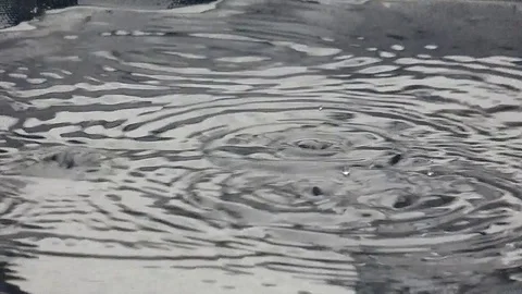 Water drops in pool, slow motion 720p Stock Footage 120810547