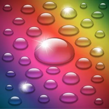 Water drops realistic Stock Illustration
