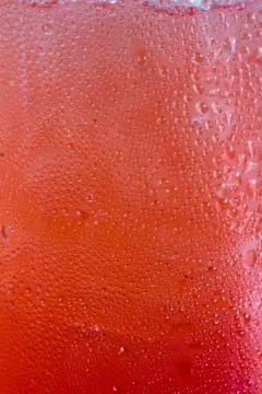 Water drops on red Stock Photos