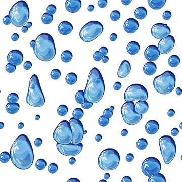 Water drops seamless pattern Stock Illustration