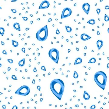 Water drops seamless pattern Stock Illustration
