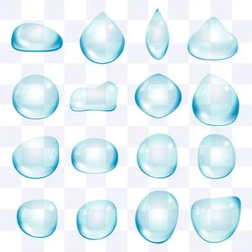 Water drops set Stock Illustration