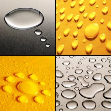 Water drops set Stock Photos