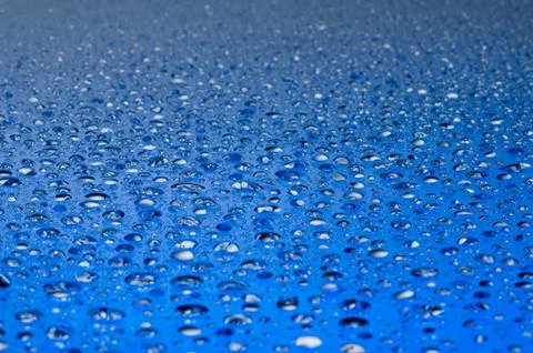 Water drops on a shiny surface Stock Photos