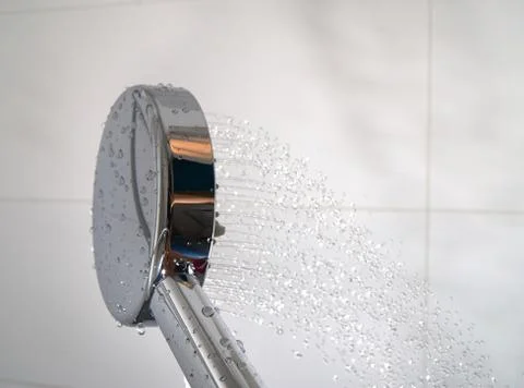 Water drops in a shower Stock Photos