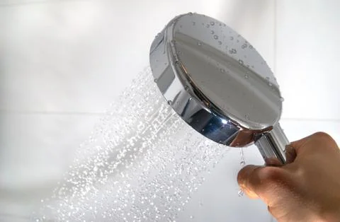 Water drops in a shower Stock Photos