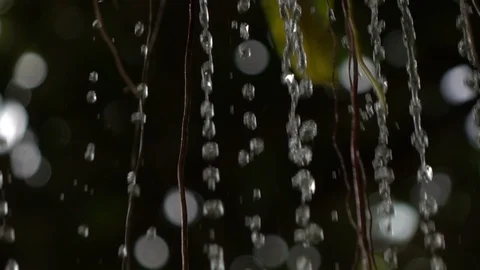Water drops slow motion Stock Footage 90803637
