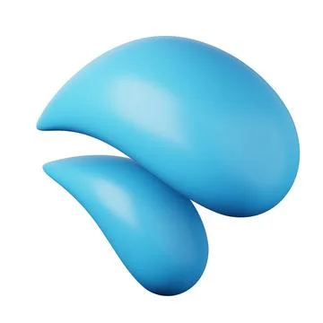 Water drops splash bubble high quality 3D render illustration icon. Stock Illustration