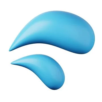 Water drops splash bubble high quality 3D render illustration icon. Stock Illustration