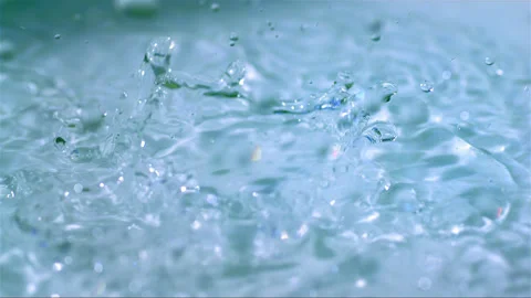 Water drops splashes in super slow motion Stock Footage 256947461