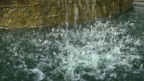 Water drops splashing slow motion Video stock 248296529